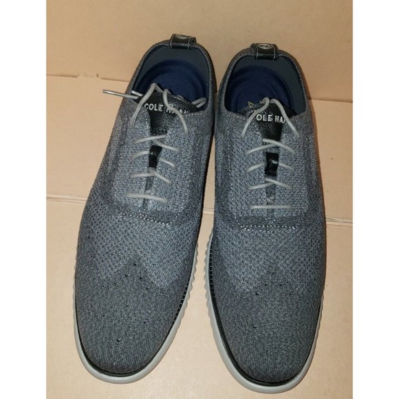 COLE HAAN 2.ZEROGRAND WINGTIP OXFORDS GRAY KNIT MEN\'S SIZE 12 NEW !!!!!!! main image 9